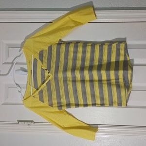 Arizona Jean Company Top Long-Sleeve Striped Blouse